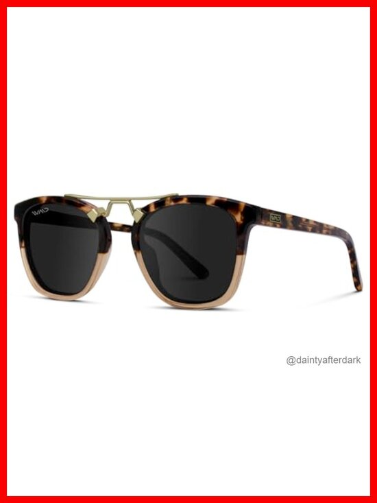 Oversized Square Polarized Sunglasses with Metal Double-Bar Bridge main image 5